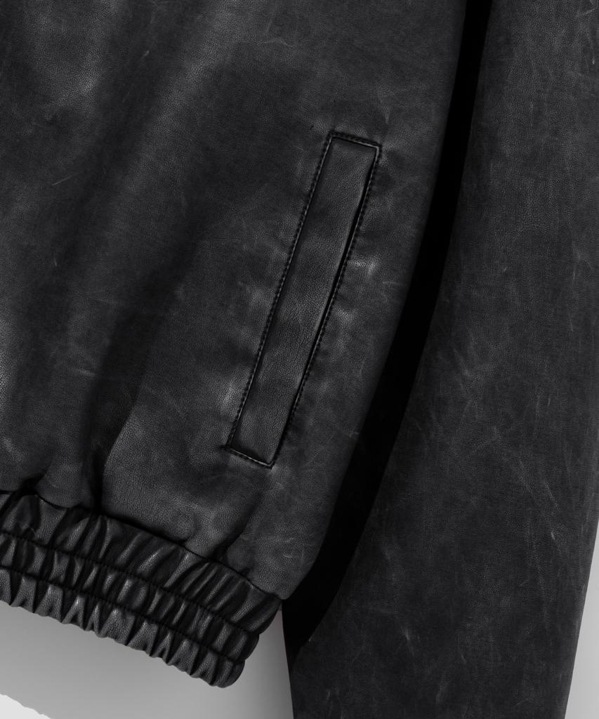 AGOD Vintage Leather Biker Blouson [Black]