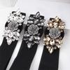 Wide Women Waistband Korean Style Rhinestone Waist Belt Fashion Elastic Cummerbunds  Sweater