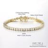 3/4/5/6MM Zirkonia Tennisarmband für Herren Luxus Kristall Iced Out Einzigartige Schnalle Tenniskette für Damen Punk Rock Schmuck OHH118