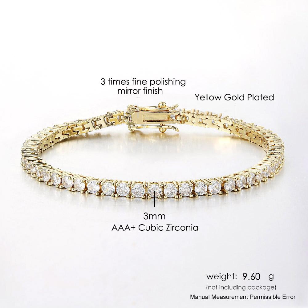 3/4/5/6MM Zirkonia Tennisarmband für Herren Luxus Kristall Iced Out Einzigartige Schnalle Tenniskette für Damen Punk Rock Schmuck OHH118