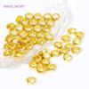 18K Gold Plated Brass Irregular Round Spacer Beads,Separators For Beads,For Jewelry Making DIY Bracelet Making Accessories