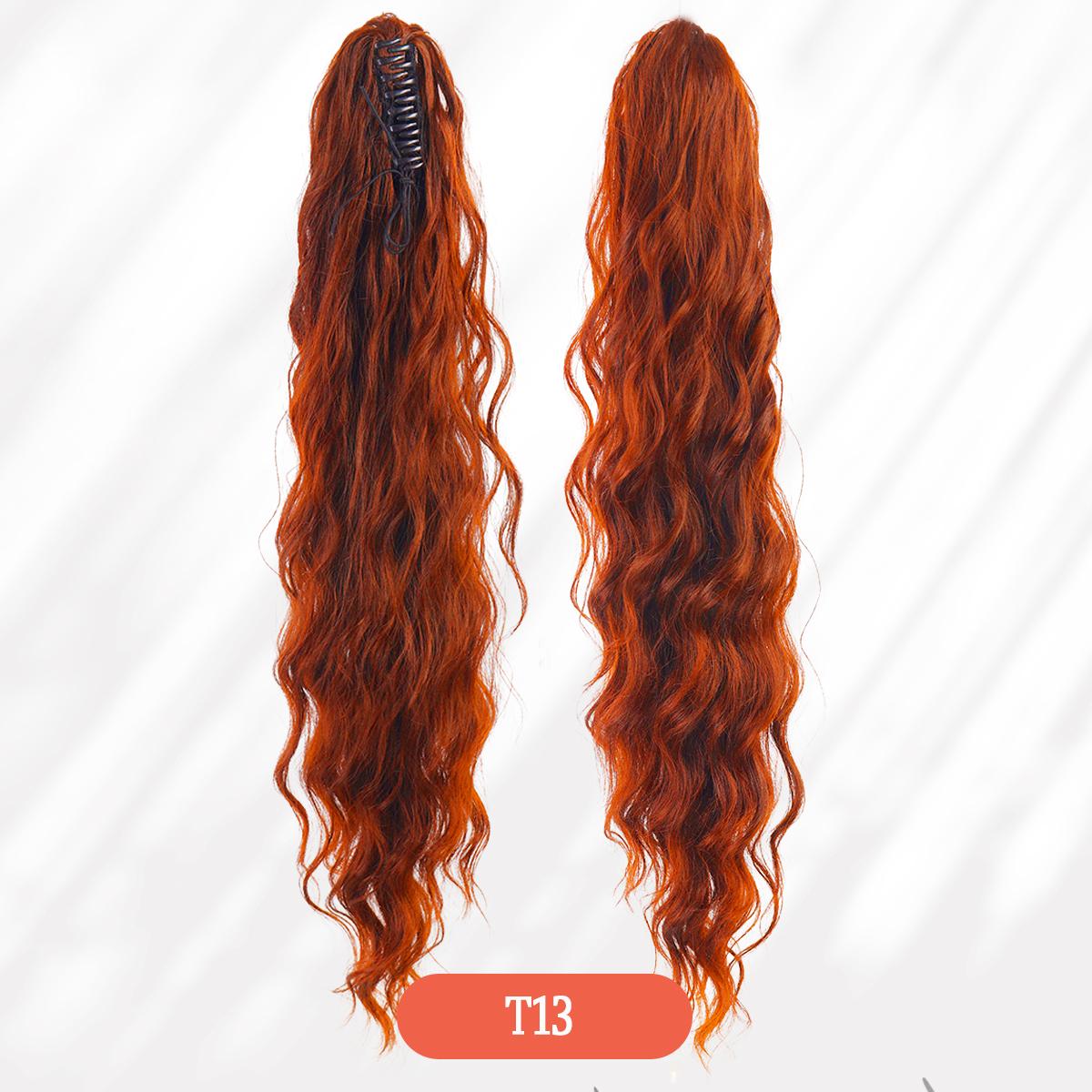 Synthetic water ponytail hair extension clip