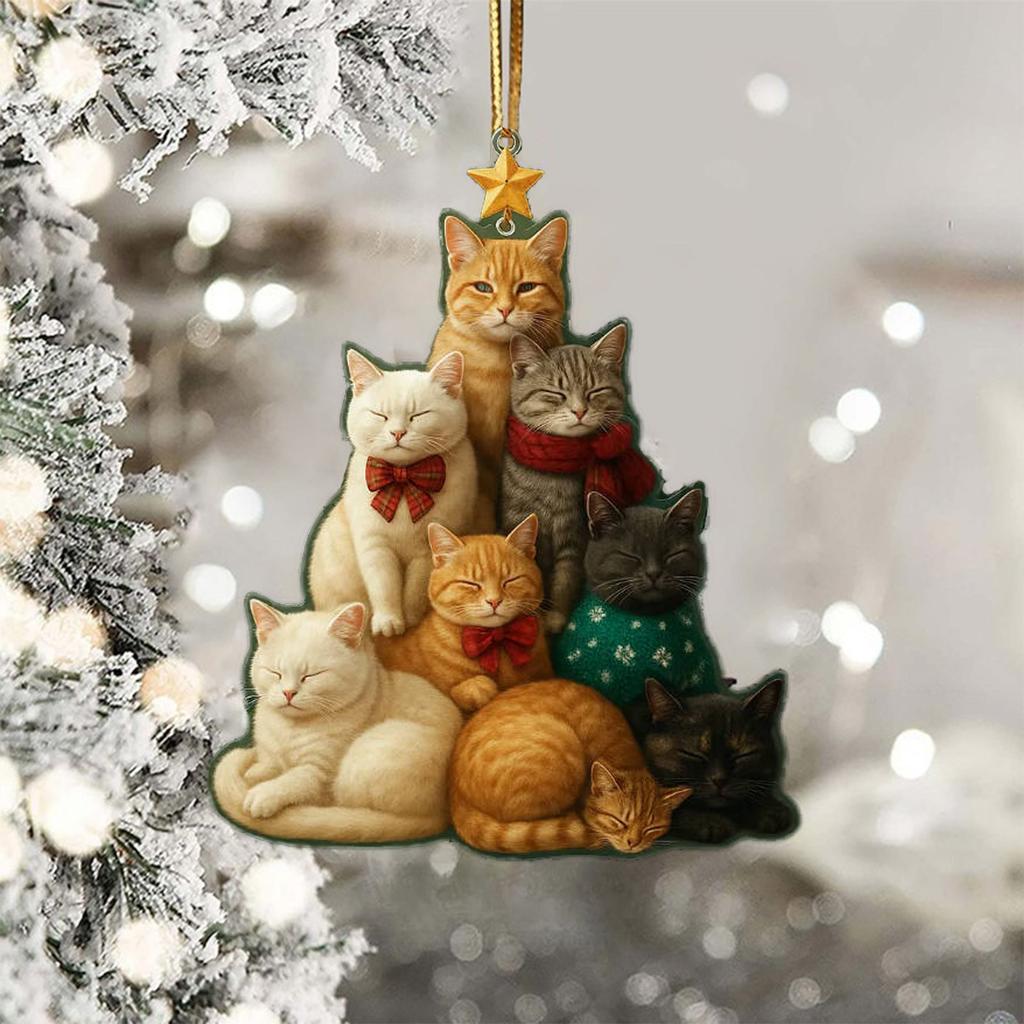 2D Acrylic Christmas Tree Pendant Decoration, Christmas Tree Decoration, Christmas Hanging Decoration, Home Decoration