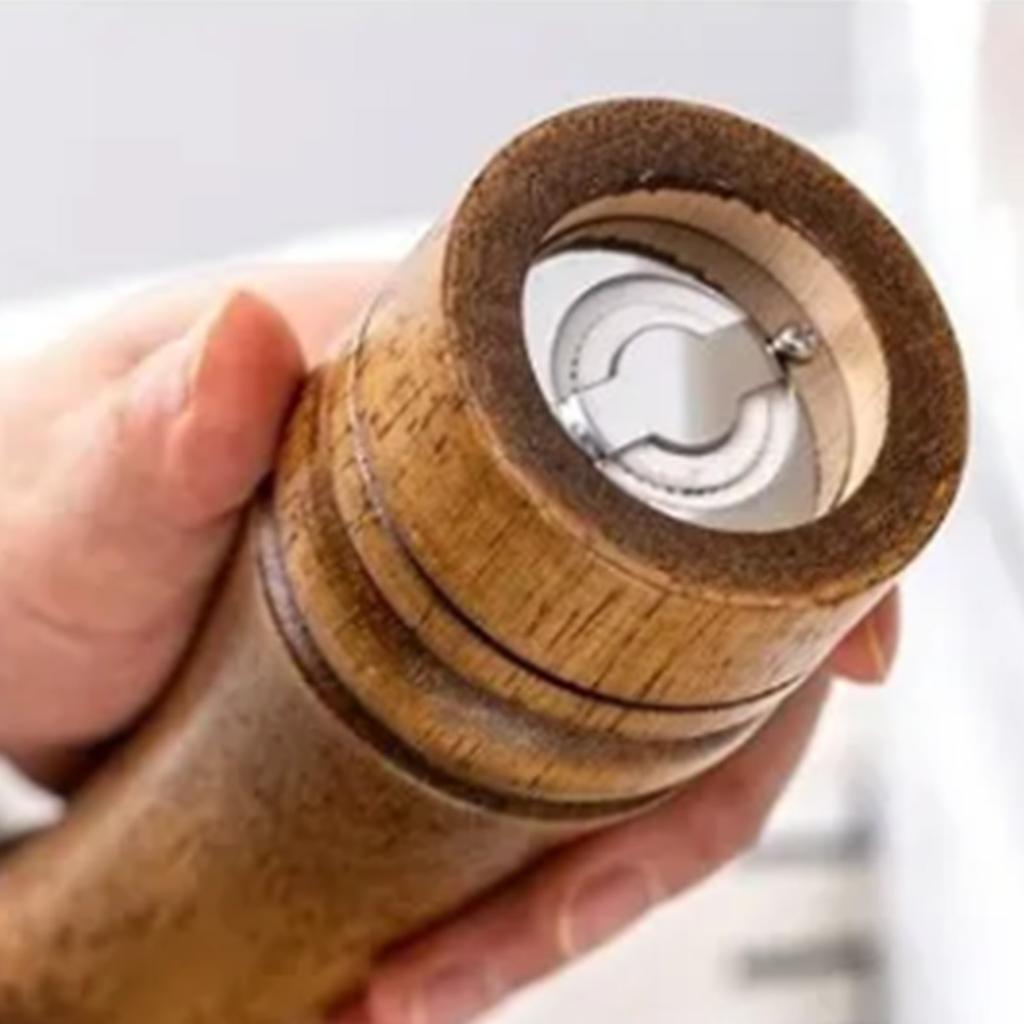Macinapepe in Legno da 10 pollici Regolabile Portatile Macina Sale Pepe da Cucina per Sale Marino Sale Himalayano