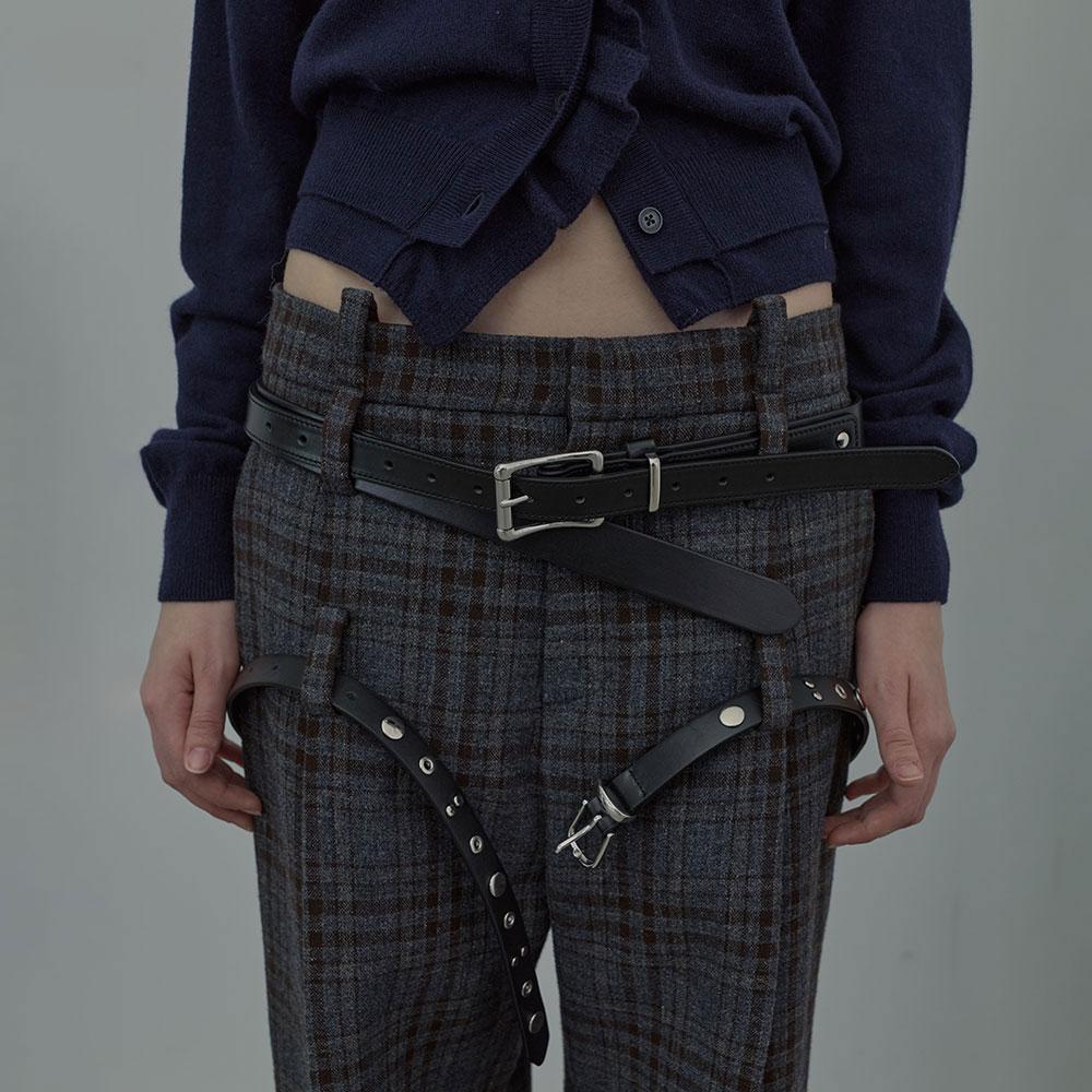 LCDC™ Belted Tailored Trousers_Checked (Brown)