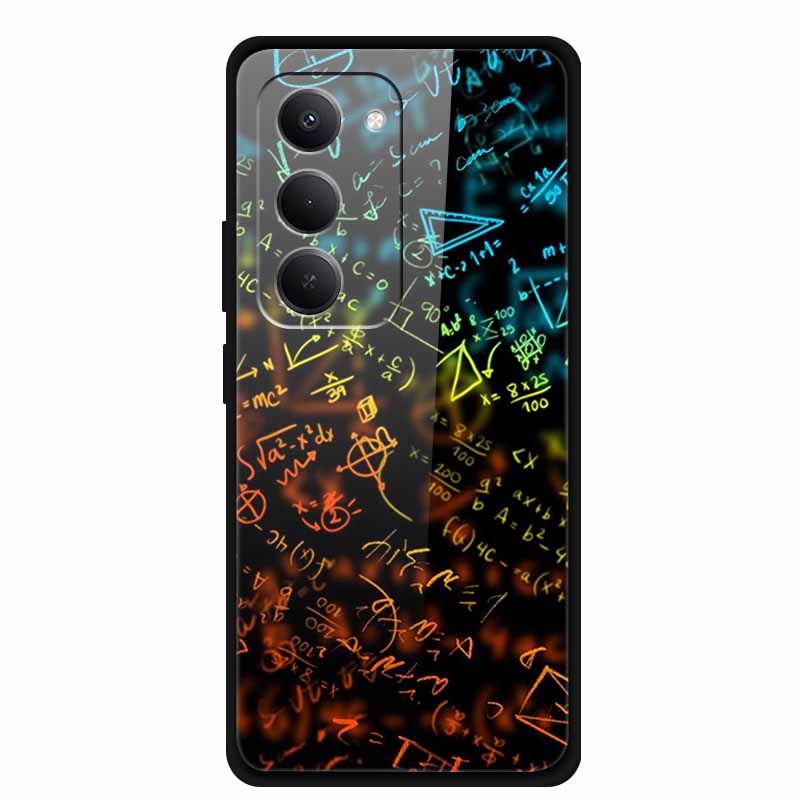Glas-Rückseite für Xiaomi Redmi 15 4G Cartoon Niedlich Weicher Stoßfänger Harte Gehärtete Glas Hülle für Xiaomi Redmi 15 5G Hülle 6,9" Schale