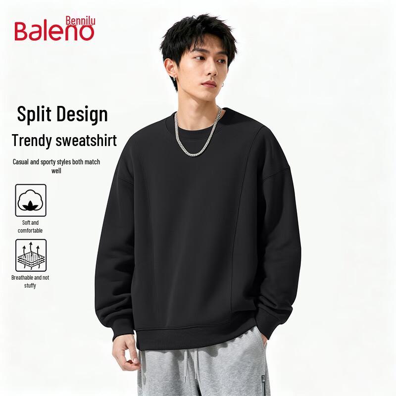 

Baleno Men s Heavyweight Loose Fit Crewneck Sweatshirt 2XL