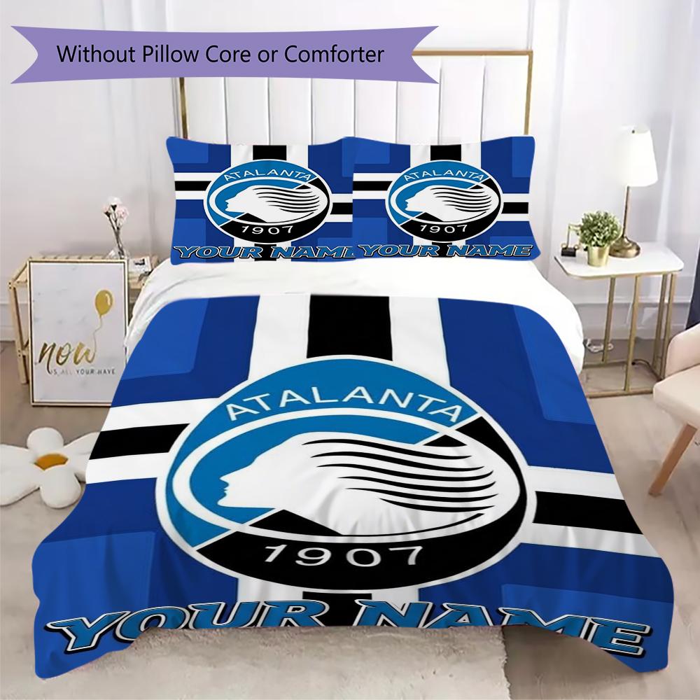 Custom Name Atalanta BC Pattern Bedding uilt Set uilt Cover Pillowcase Home Decoration Birthday Gift (1*duvet cover+2*pillowcase without core)