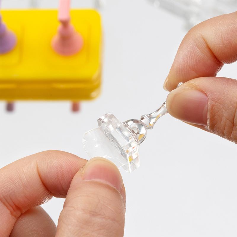 Nail Stand Non-Magnetic False Nail Tips Holder For Cat Eye Gel Press On Nails Display Rack Acrylic Nail Painting 1/5/10 Grids