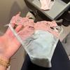 Rose Pink Low-Waist Lace Bow Sexy Breathable Panties