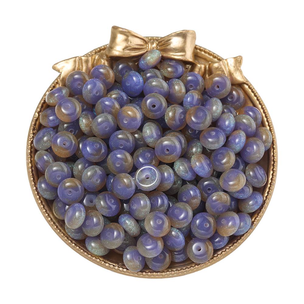 10Pcs/lot 5.5*10mm Resin Cat Eye Beads Colorful Round Loose Bead for DIY Bracelet Necklace Jewelry Making Accessories
