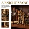 Funny 3D Printing Knight Ornaments Creative Desktop Accessory Kneeling Knight Pen Holder  Office