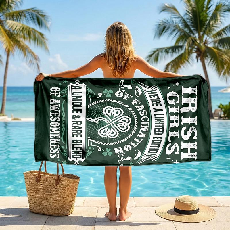 Irish Fashion Beach Towel: Ideal for Summer Adventures Soft, absorbent and quick drying suitable for swimming and bathing