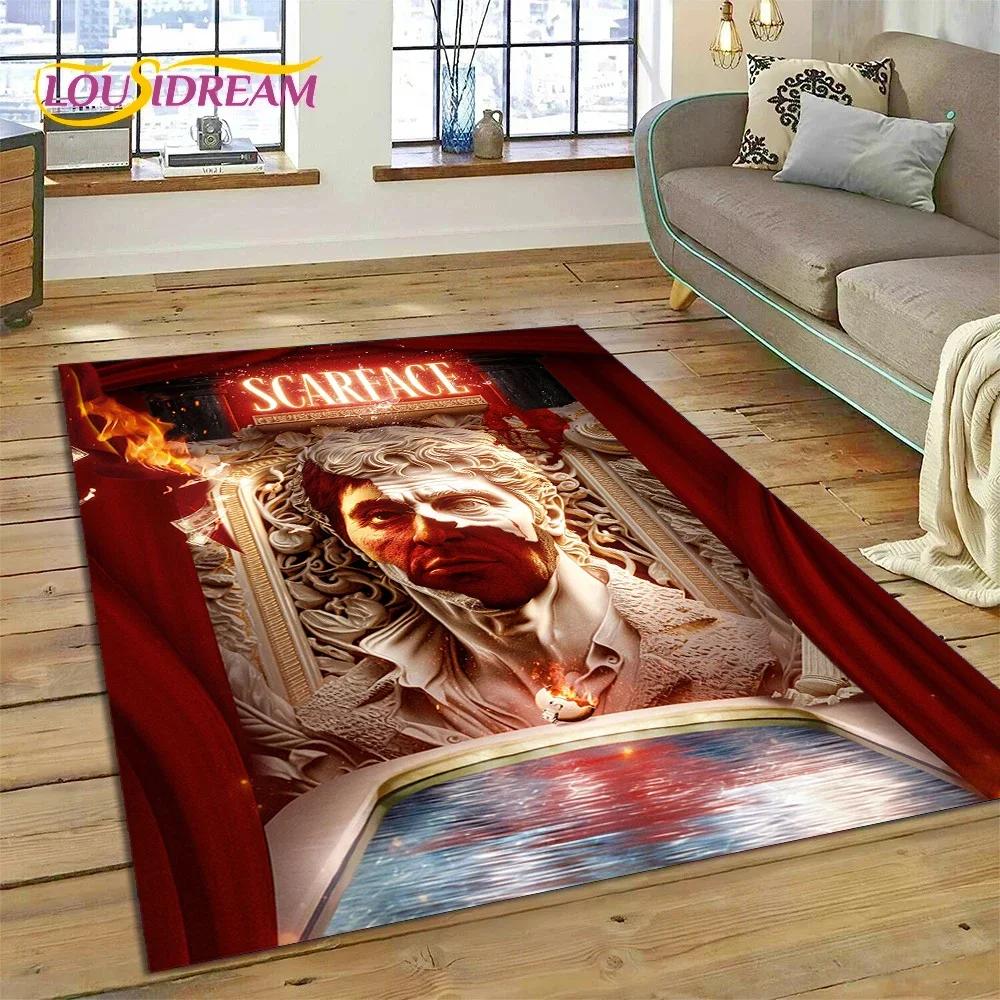 

Scarface Tony 3D Printing Movie Carpet Rug for Bedroom Living Room Home Sofa Decoration,Children Game Large Decor Floor Mat Gift 40x60cm( 15x23in )