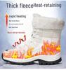 Women's High-Top Winter Snow Boots: Outdoor Travel Style, Plus Cotton, Combat Design, New for 2025.