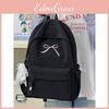 Ribbon Embroidery Bow Nylon Backpack Large Capacity Laptop Fashion Schoolbag