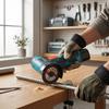 12V Mini Cordless Angle Grinder Polisher 19500RPM High Speed, 2 Saw Blades Compatible with Metal Wood Metal Cutting