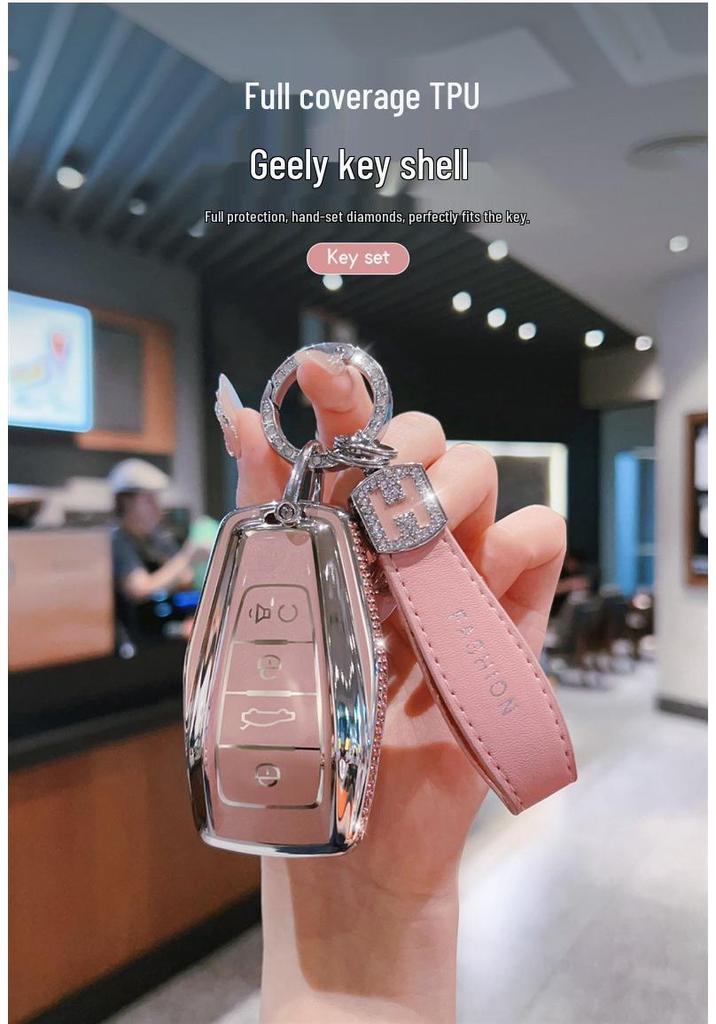 Geely Key Case for Panda Mini, Karting Knight, Emgrand GS, Vision X6, Endurance Bear, Boyue, Borui, and Buckle Models.