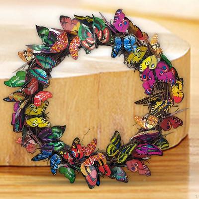 Artificial Flower Wreath Spring Summer Decoration Wall Hanging Ornament Garland for