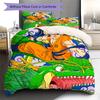 Son Goku Muster Bettwäsche, Steppbett Set Bettbezug Kissenbezug Zuhause Geburtstagsgeschenk (1 Bettbezug + 2 Kissenbezüge, ohne Füllung)