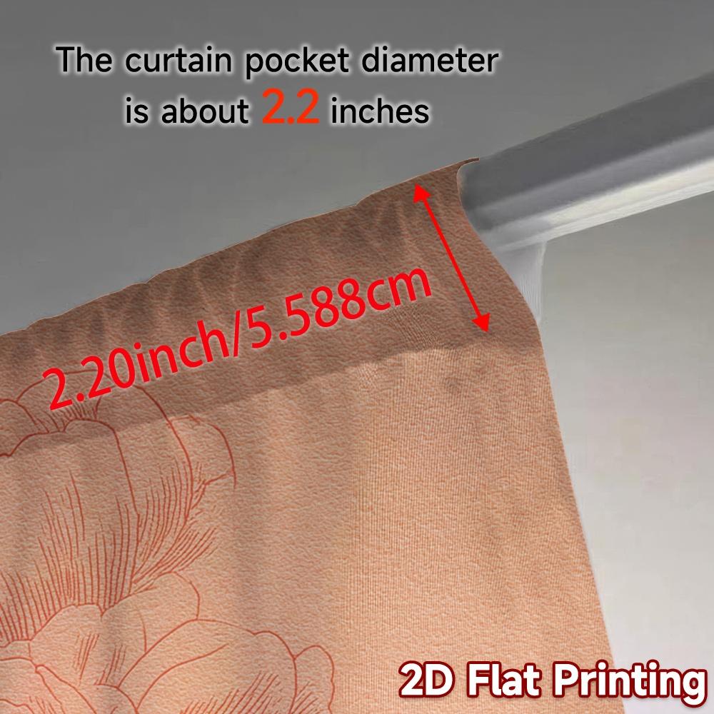 2D FLAT PRINTING 2pcs Curtains (Without Rod) Floral Elegance in Pink (2) April Fools is Day holiday curtains Polyester Curtains