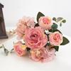 Vintage Artificial Fake Peony Silk Flowers Retro Bouquet Simulation Flowers Living Room Wedding Home Decoration