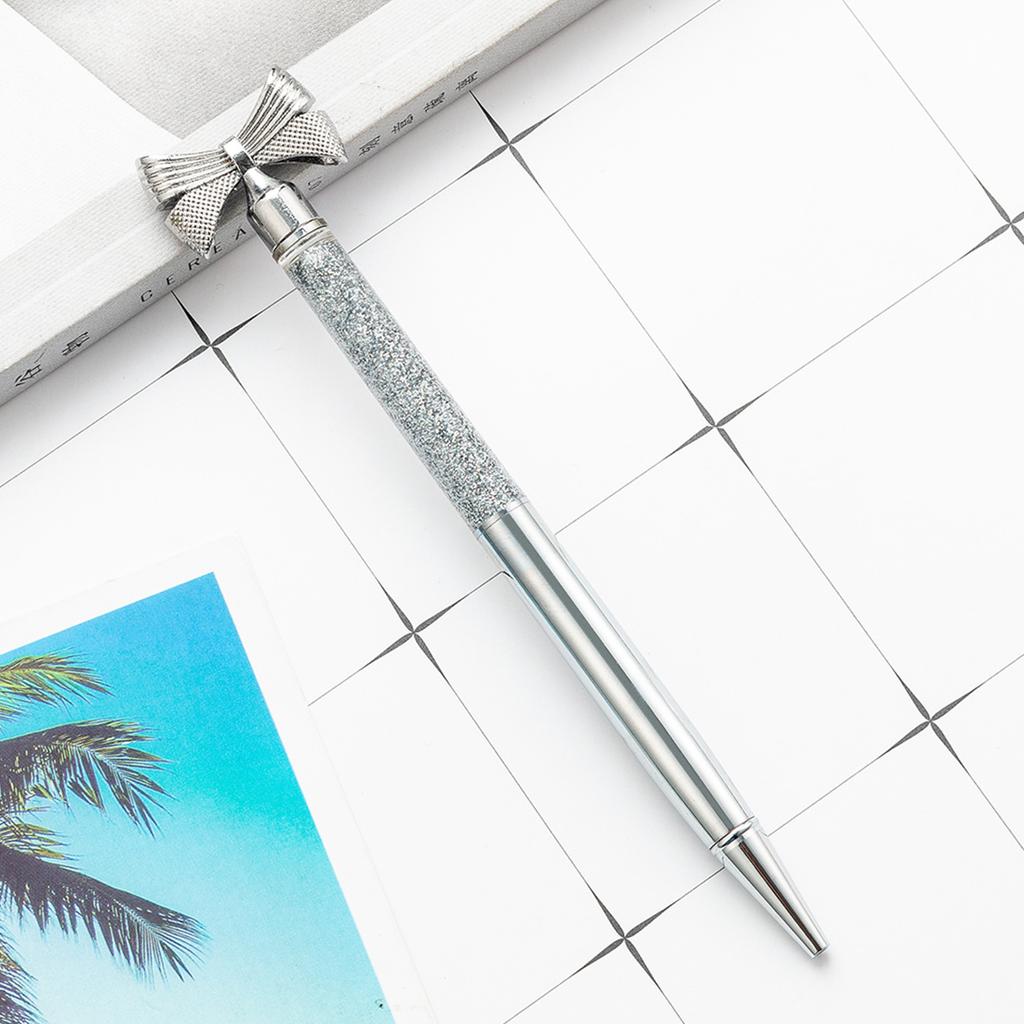 1 szt. Kawaii szkolne artykuły biurowe artykuły papiernicze uroczy łuk metalowy luksusowy wirujący ślub słodki długopis