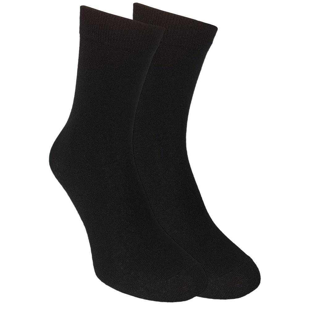 Men's Cotton Socks Black Solid 39-43