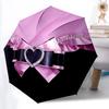 1pc Bow PrintAutomatic Open/close Folding Umbrella, Compact Portable Travel Umbrella, Perfect Birthday/Holiday, Cute Umbrella Y032
