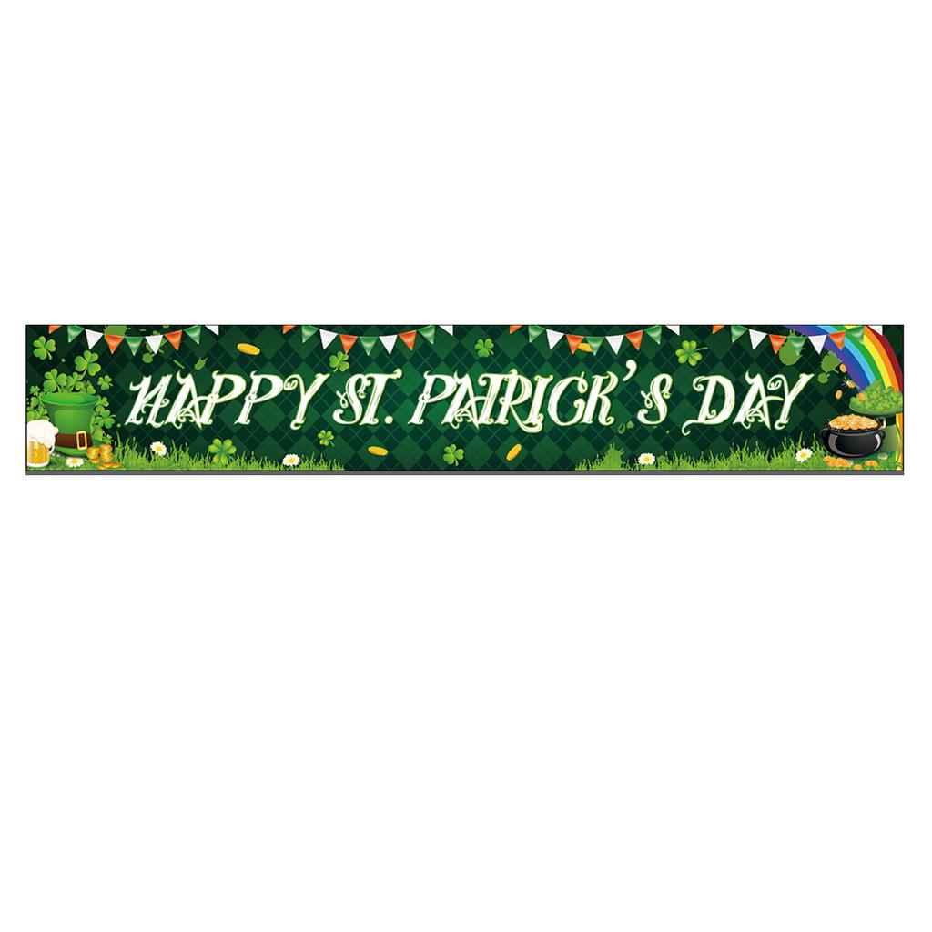 Irish Festival Clover Theme Party Outdoor Party Venue Arrangement Props Polyester Cloth Poster Customization