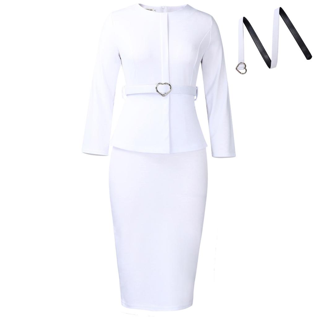 Women's clothing winter new fashion temperament elegant hip-wrapped Tongle solid color long-sleeved dress
