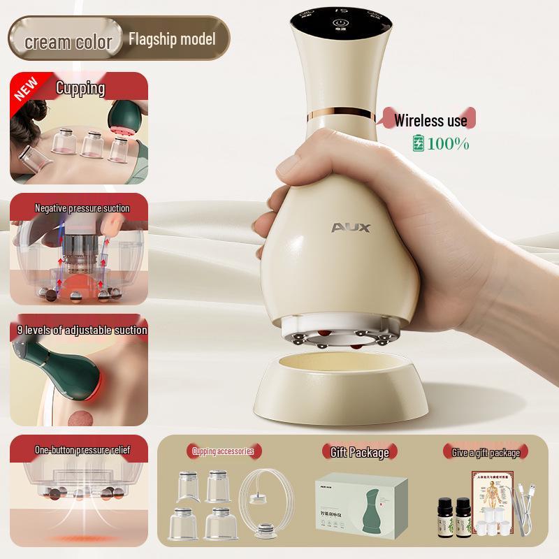 Rechargeable Electric Cupping Massager with Back Heating - Model 4503B