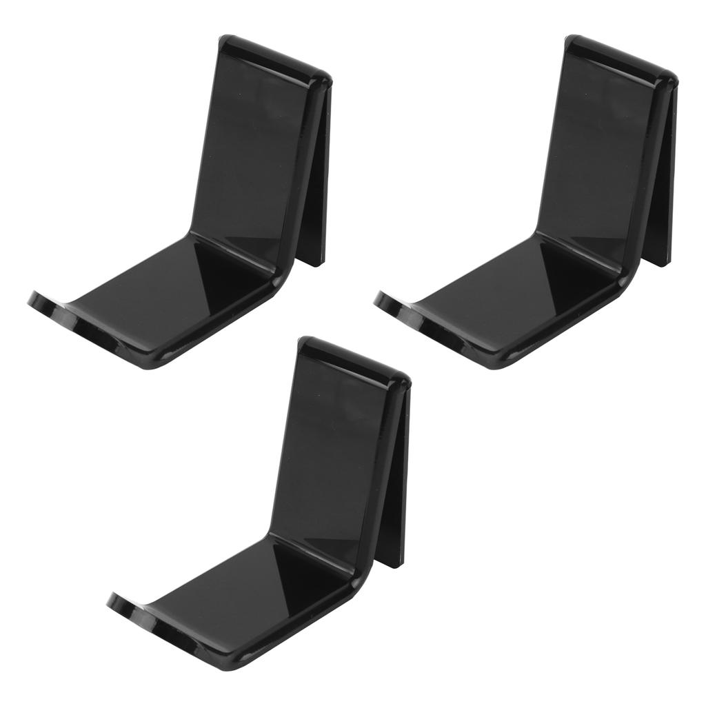 3 Stück Wandhalterung Gamecontroller Halter Ständer Acryl Unter dem Schreibtisch Desktop Spielekonsolenhalter Schwarz