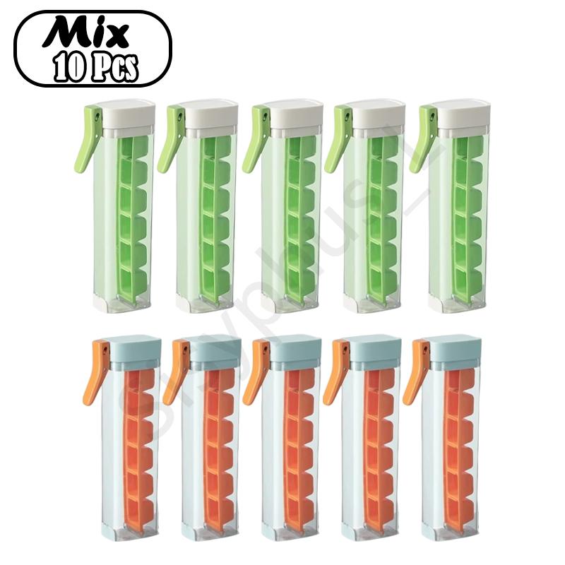 Press Type Ice Cube Tray Plastics Ice Cube Maker Easy to Demold Ice Tray Mold DIY Whiskey Cocktail Tools Kitchen Accessories