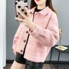 Trendy kostkovaný cardigan kabát s kapsami pro drobné ženy, teplý a stylový, ideální na podzim a zimu