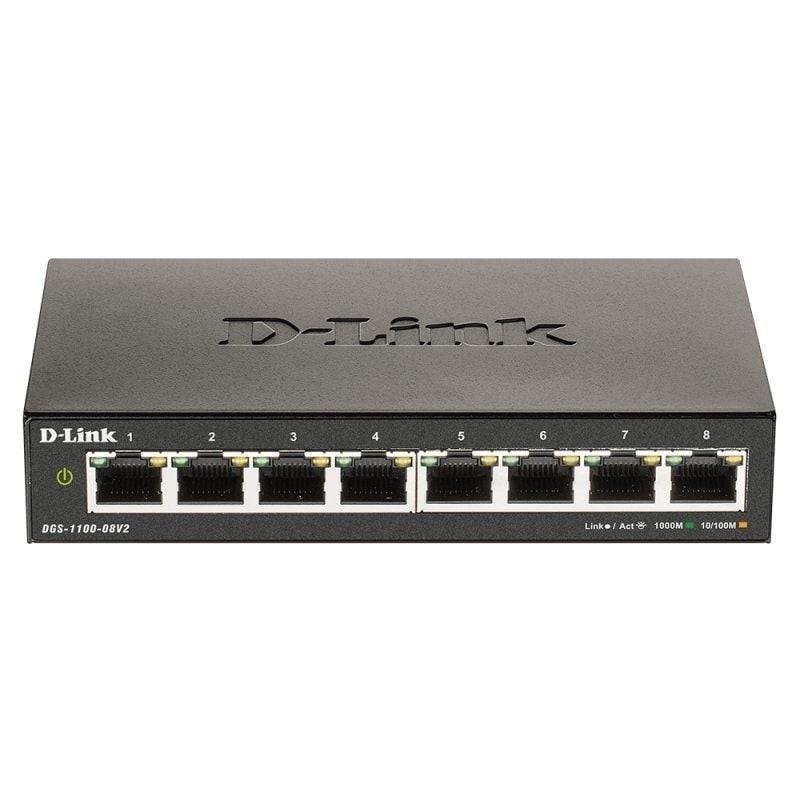 DLINK - Switch gestionable d-link dgs-1100-08v2 8 puertos/ rj-45 10/100/1000