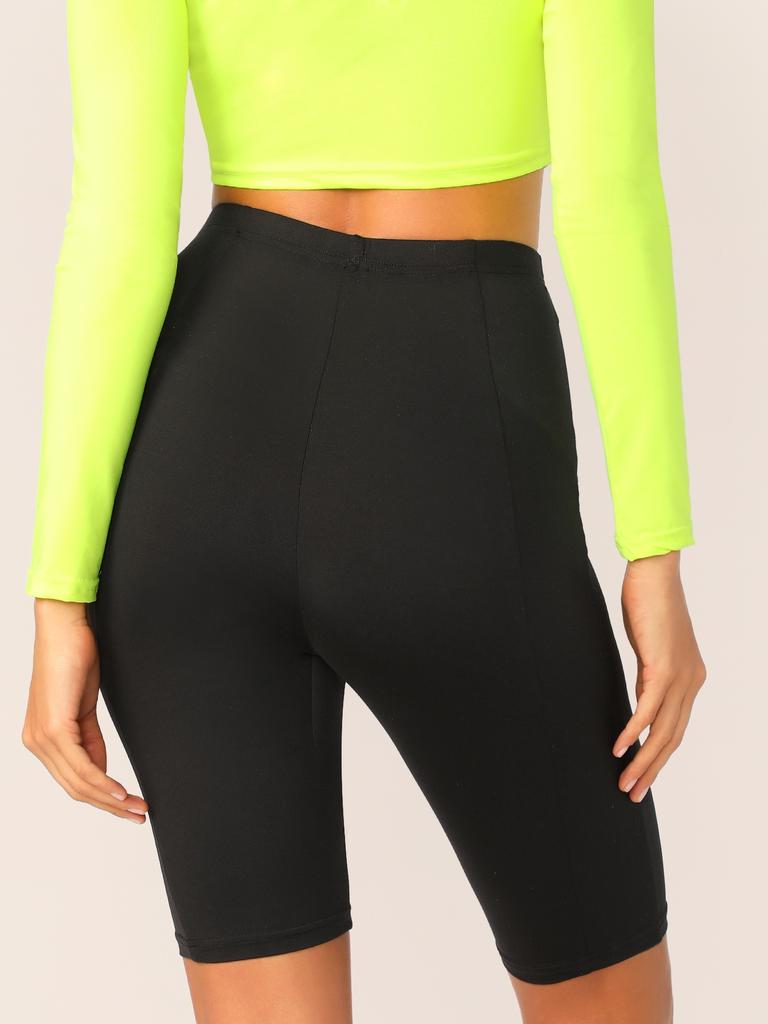 SHEIN High Waist Solid Cycling Shorts 