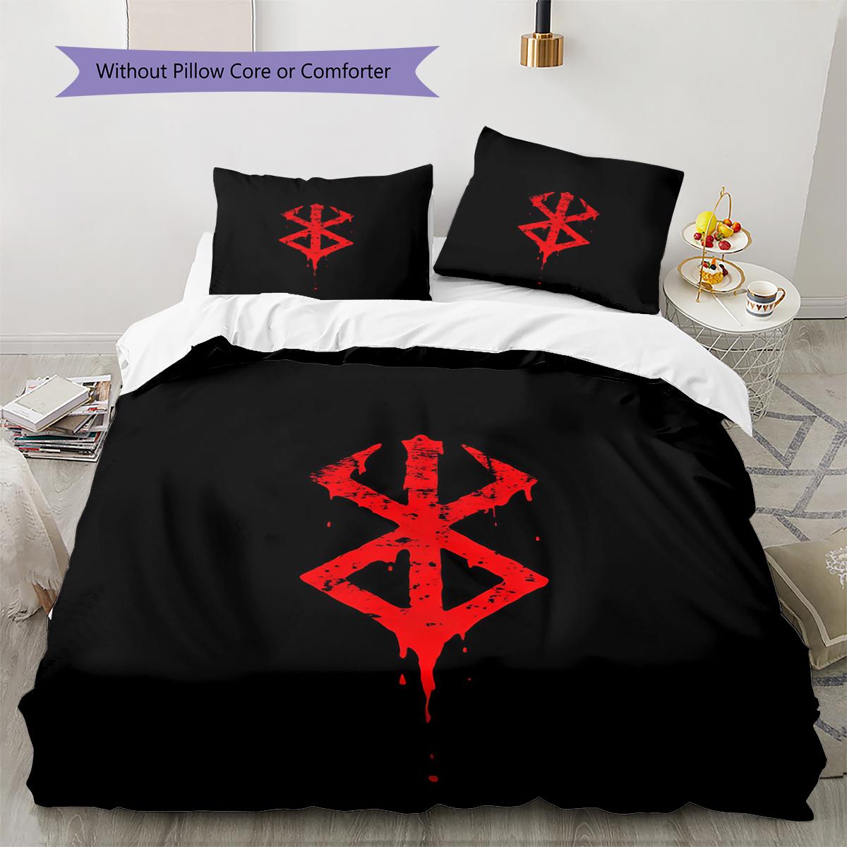 

Постільна білизна з аніме-малюнком Комплект ковдри Наволочка Декор для дому Подарунок на день народження (1 * підковдра + 2 * наволочка, без наповнювача) 135x200cm