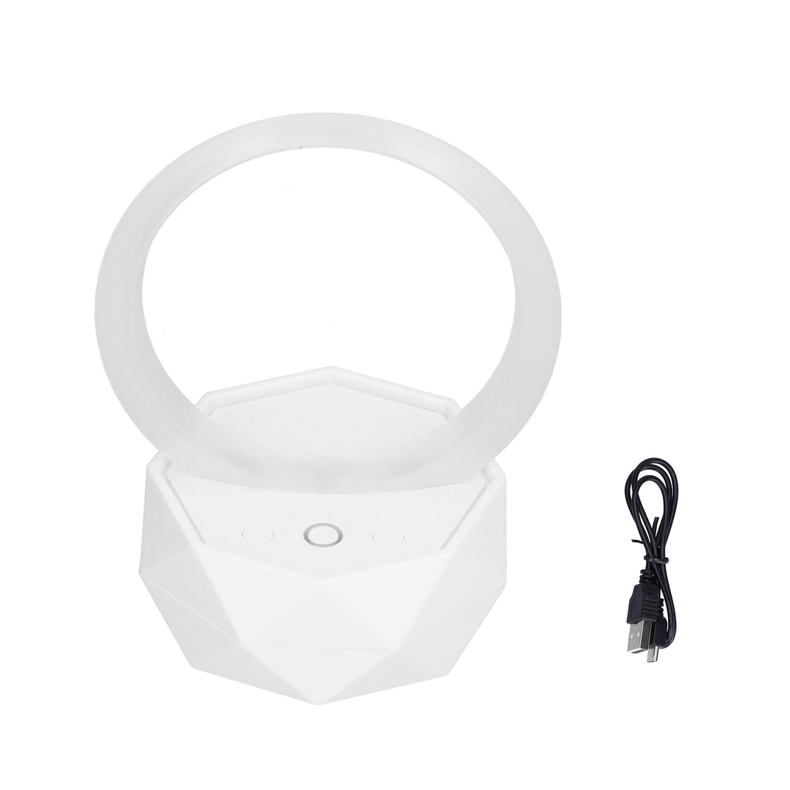 

Беспроводной динамик 3 светодиодных темы Ночной светильник Изысканный уникальный дизайн Портативный динамик для дома белый