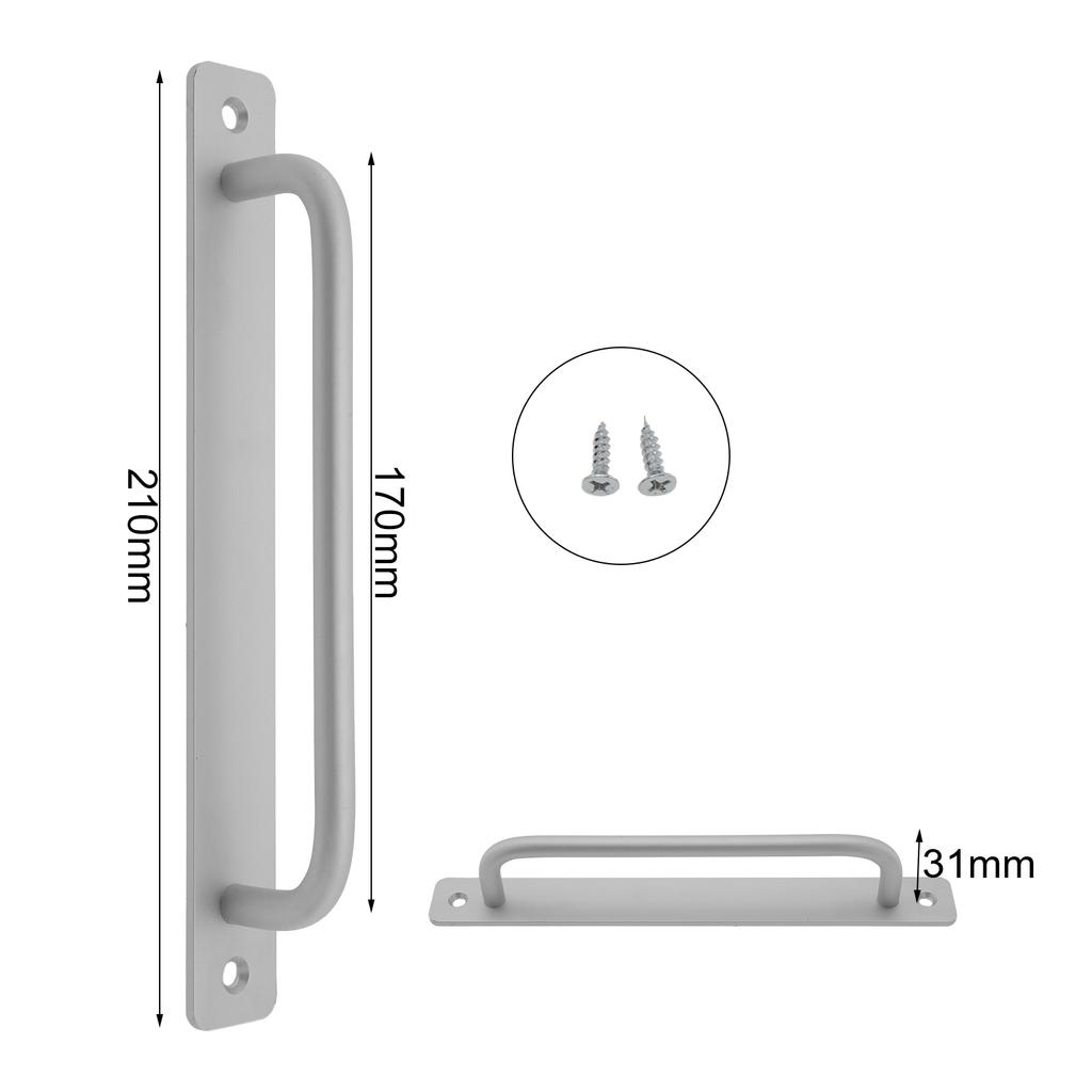 High Quality Brand New Exquisite Door Handle Hardware Handle No Punching 1PCS Aluminum Alloy For Barn For Sliding