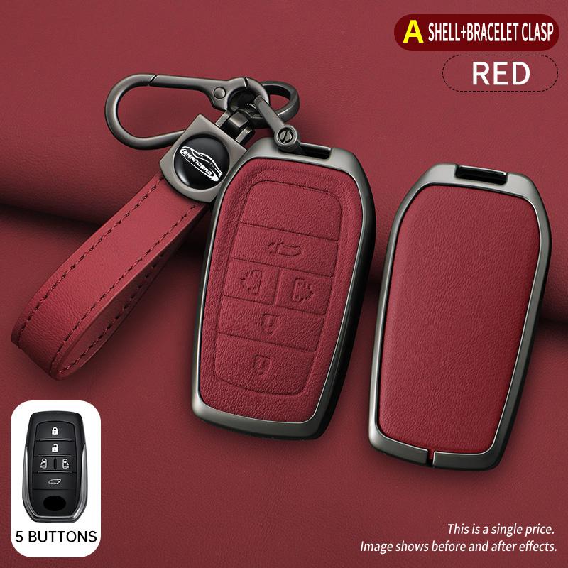 2 3 4 5 6 Buttons Car Key Case Cover For Toyota Gr Sport C-Hr Gazoo Rav4 Racing Mirai Avensis Zinc Alloy Keychain Accessories