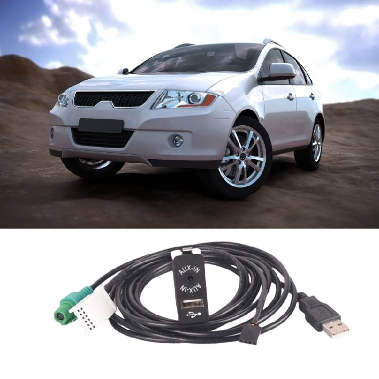 Automotive Accessories Replacement AUX in USB Switch with USB Wire and AUX Cable Adapter for Car Stereo for E60