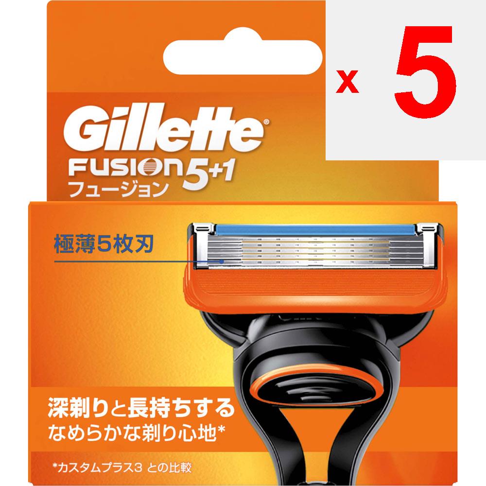 P&G Japan Gillette Fusion Handbuch, 4 Ersatzklingen Ersatzklingen für Herren Rasierer für Männer Legen Sie die gebrauchte Klinge in einen leeren Bereich des Etuis und