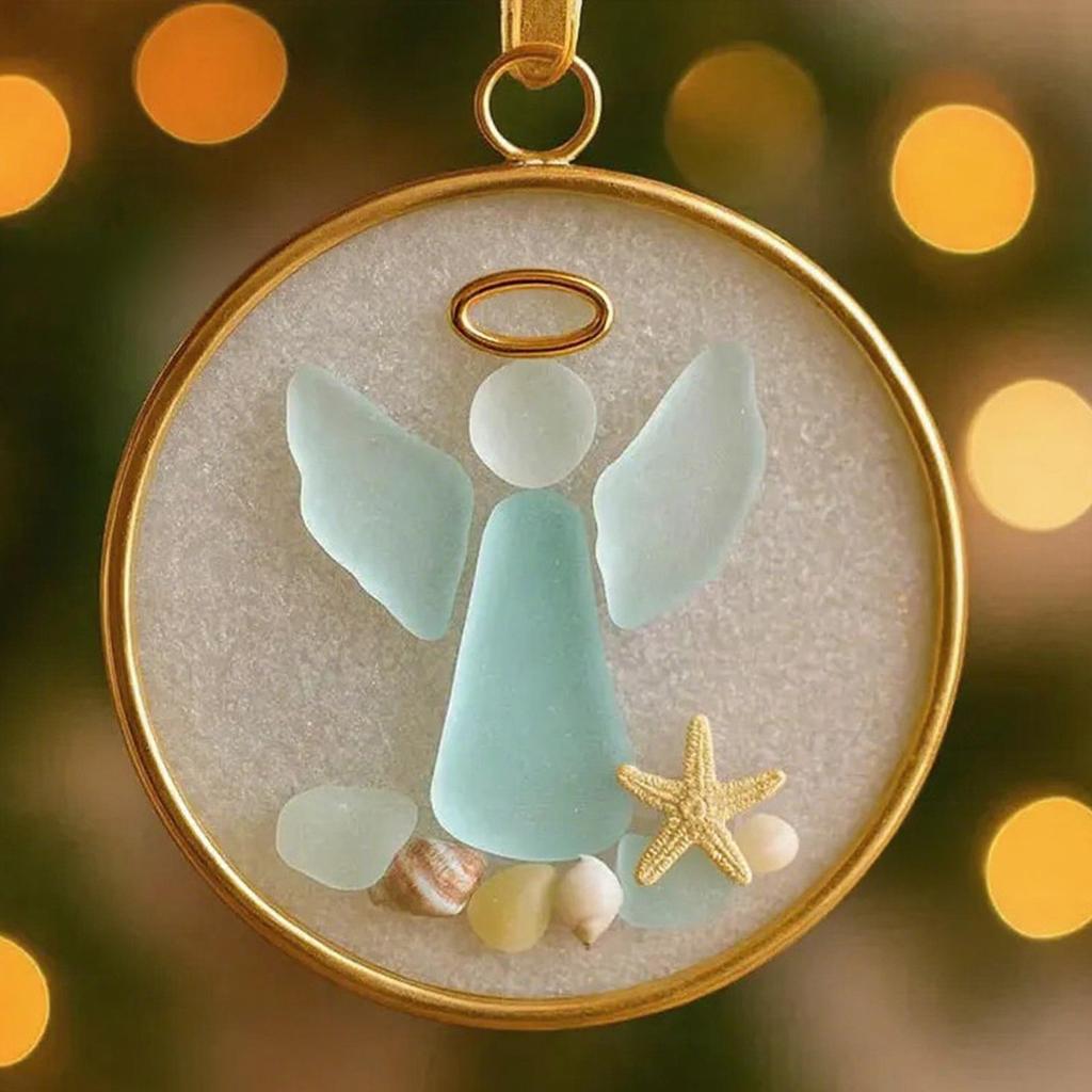 Coastal Christmas Ornaments Acrylic Christmas Coastal Ornament Beach Themed Pendant For Window Wall Living Room Holiday Home