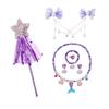 Little Girls Mermaid Sequin Wing Dress Princess Gown Stage Performance Costume