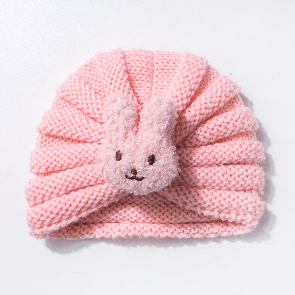 European & American Kids' Knit Wool Winter Hat - Cute Rabbit Cartoon Beanie