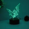 3D Flying Dragon Acrylic Visual Night Light Colorful Touch Night Light Suitable for Bedroom, Study, Reading Room