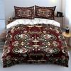 Floral Paisley Burgundy Pattern Bedding Duvet Cover Set  (1*Duvet Cover 2*Pillowcases, without duvet insert)