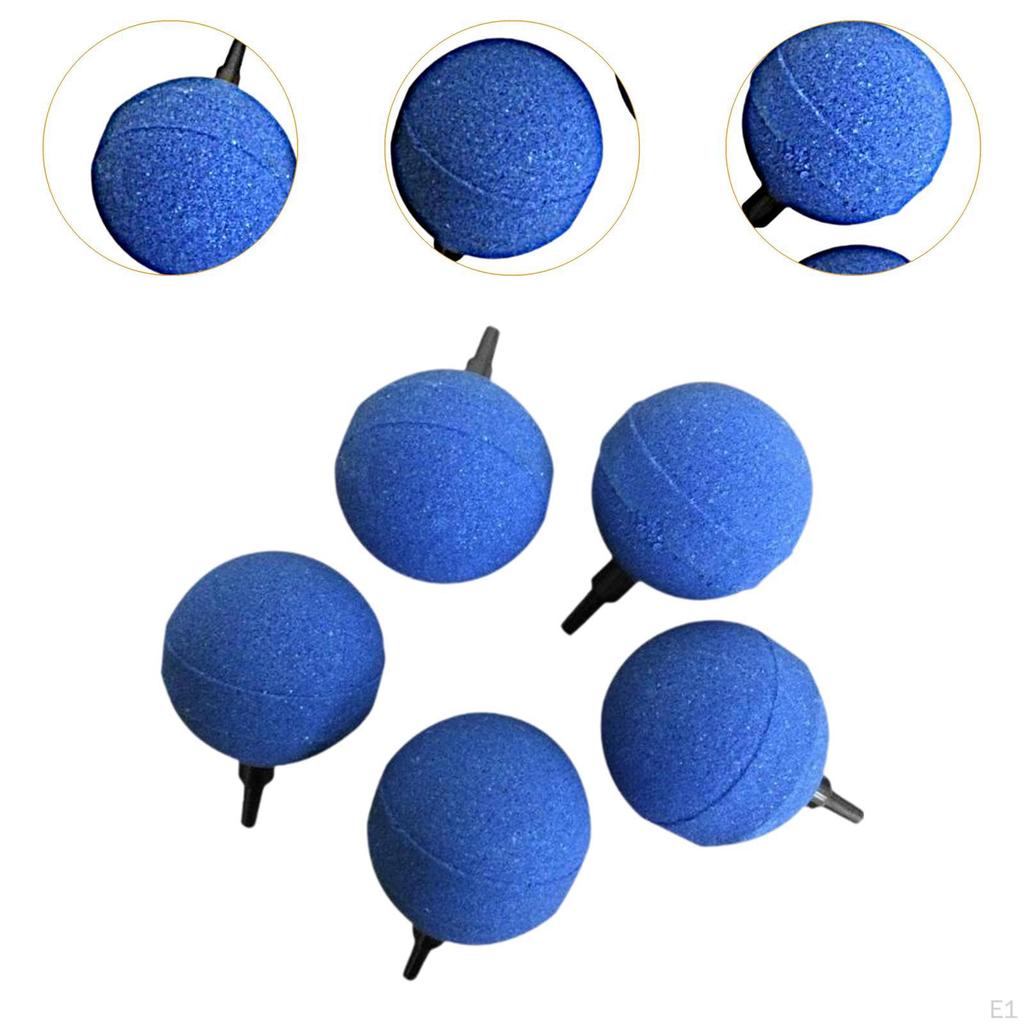 5 Pack Aquarium Air Bubbler 2 Inch Round Mineral Material for Pond Aeration
