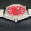 VINTAGE CITIZEN AUTOMATIC 8200 JAPAN MENS DATE RED COLOR DIAL WATCH a500211-2 R151b-a500211